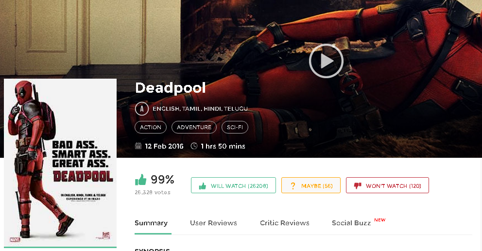 Deadpool Hindi Full Movie Download Torrent